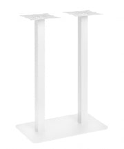 Kolomvoet dubbel, wit, H102cm, maximale bladmaat 140x80cm