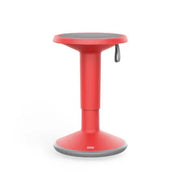 Rode design bureaustoel met verstelbare zithoogte, ideaal kantoormeubilair voor werkplekken.