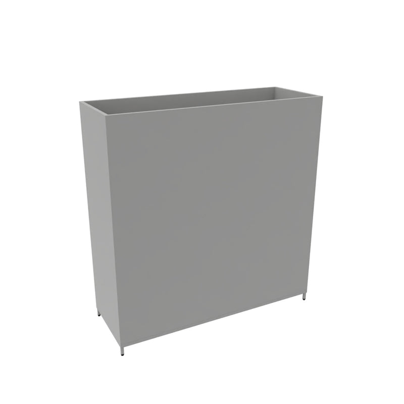 Hoge plantenbak 124cm, RAL9006 Aluminium