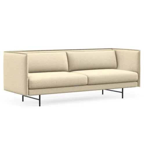 Design kantoormeubel beige bank met strakke lijnen, ideaal voor kantoor of wachtruimte