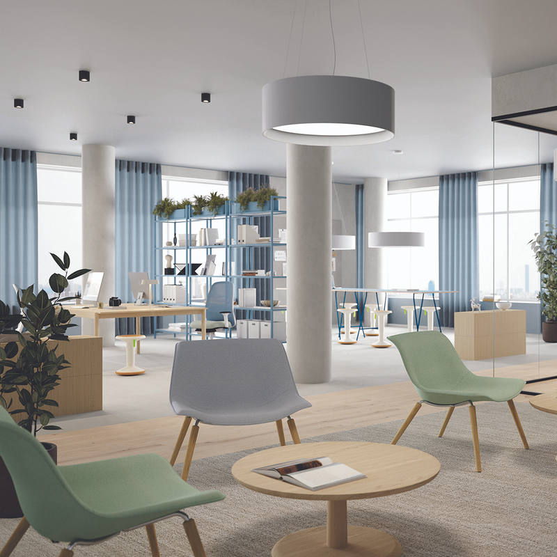 Fauteuil Shuffle Lounge in open kantoorruimte - KANTOORMEUBELS.ONLINE