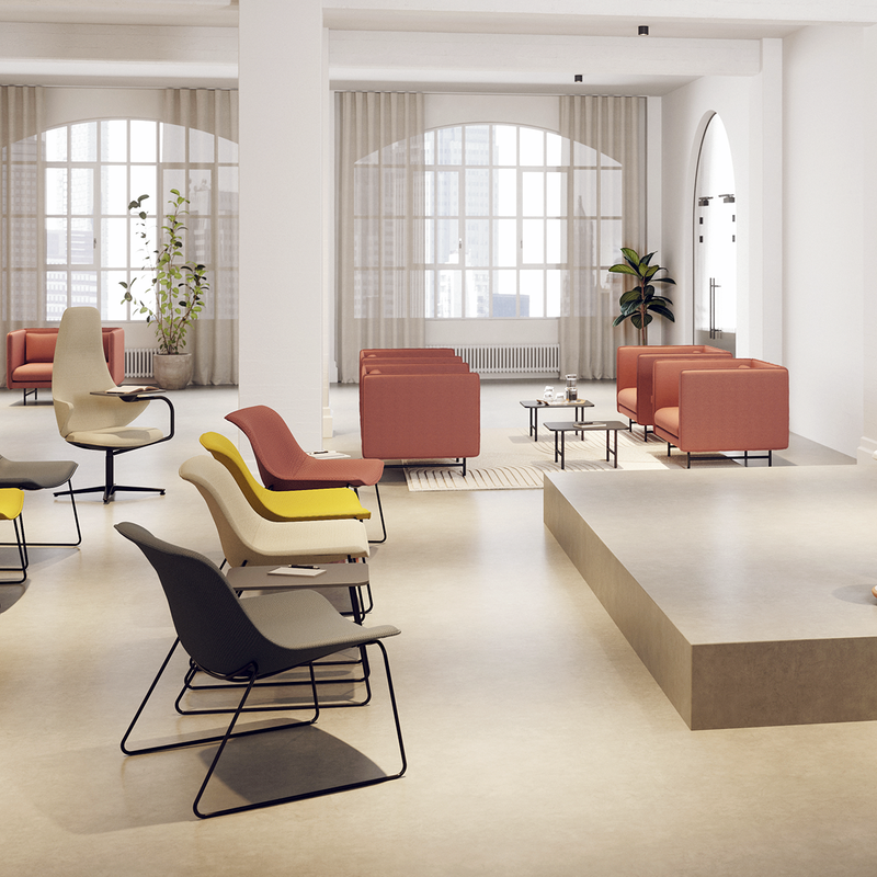 Fauteuil Shuffle Lounge opgesteld voor podium - KANTOORMEUBELS.ONLINE