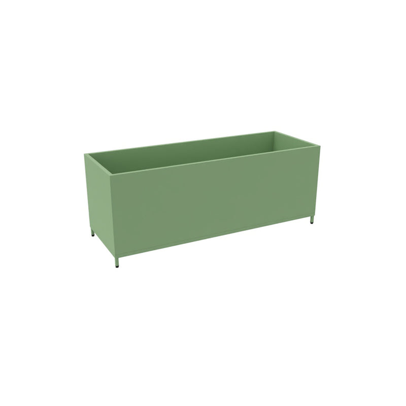 Plantenbak Flexwall in frisgroene kleur, RAL6021, 46cm hoog, 120cm breed