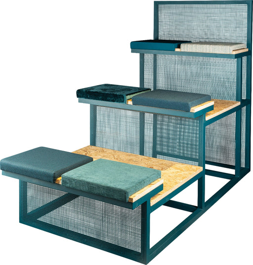 Tactile tribune 3-laags, met zitkussens