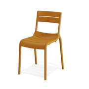 Gele design stoel, modern kunststof, geschikt als kantoormeubilair of vergaderstoel