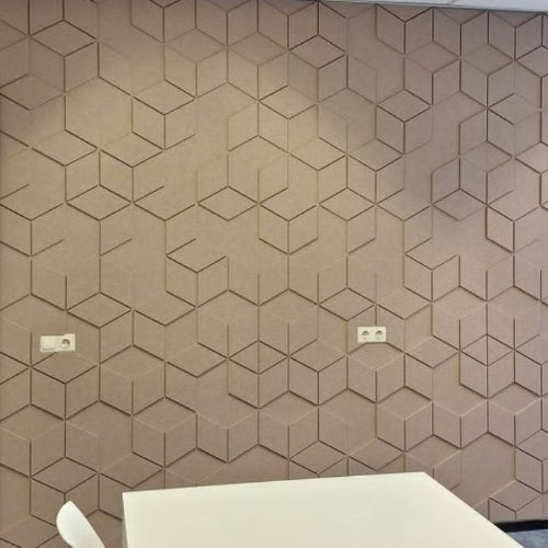 Akoestisch PET-vilt wandpaneel GEO paneel / patroon 8