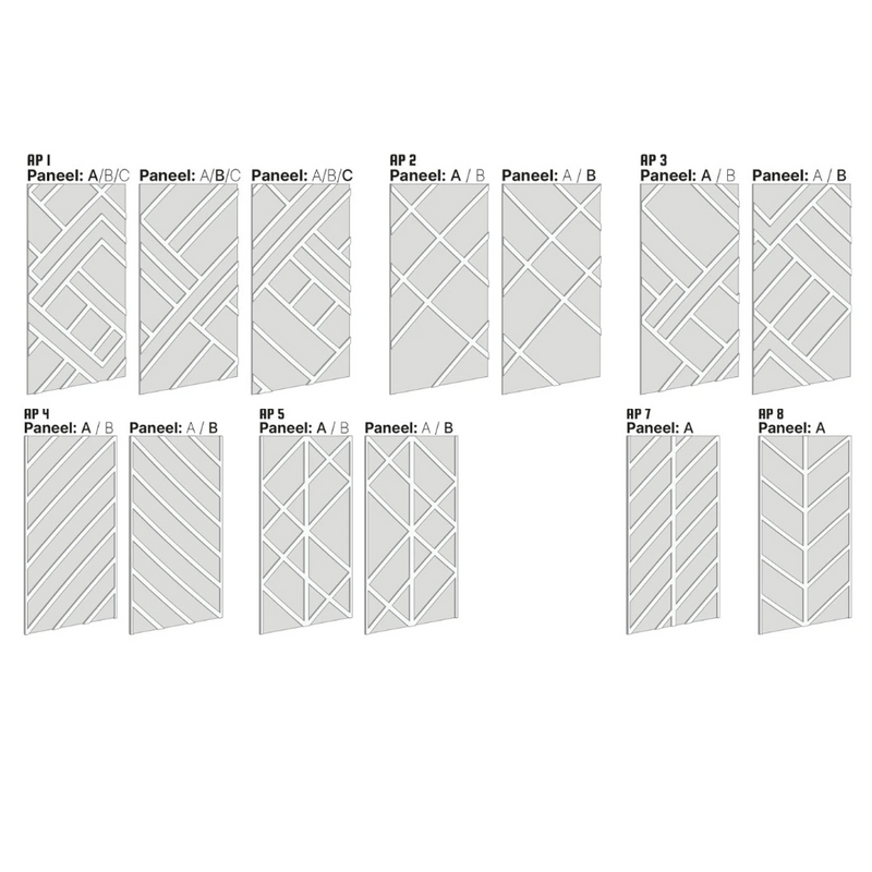 Patronen Accent paneel - AP1 t/m AP8