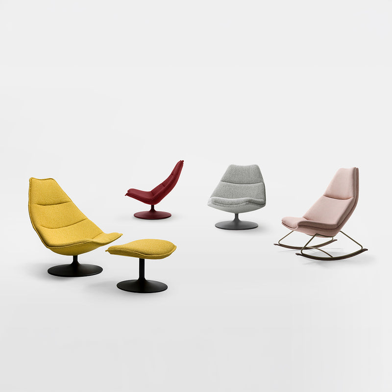 Fauteuil Artifort F584 en F585 met trompetvoet