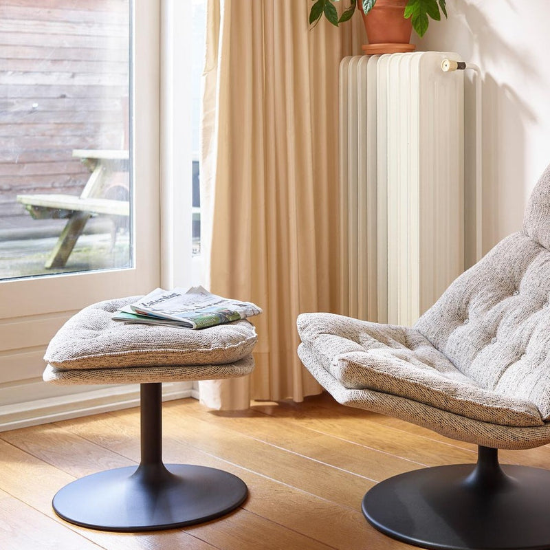 Fauteuil Artifort F584, F585 en Poef Artifort stoffen