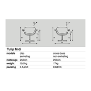 specificaties Artifort Tulip Midi