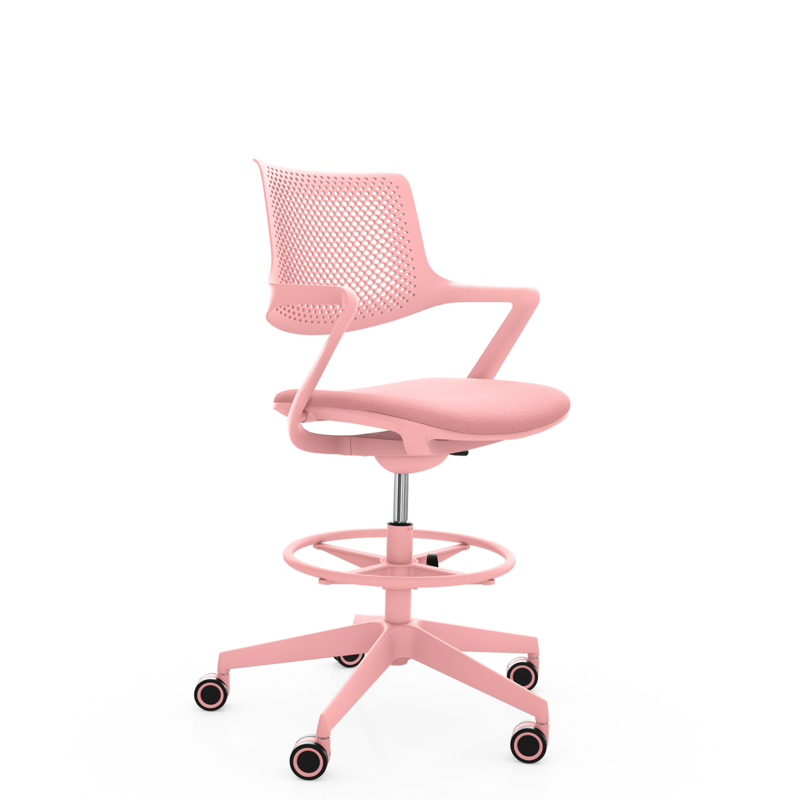 Loketstoel PC-V14 Pro / roze - KANTOORMEUBELS.ONLINE