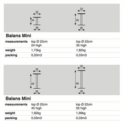 Balans mini afmetingen