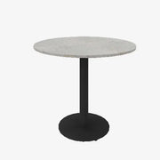 Ronde bistrotafel met wit blad en zwarte poot, design kantoormeubilair voor werkplek