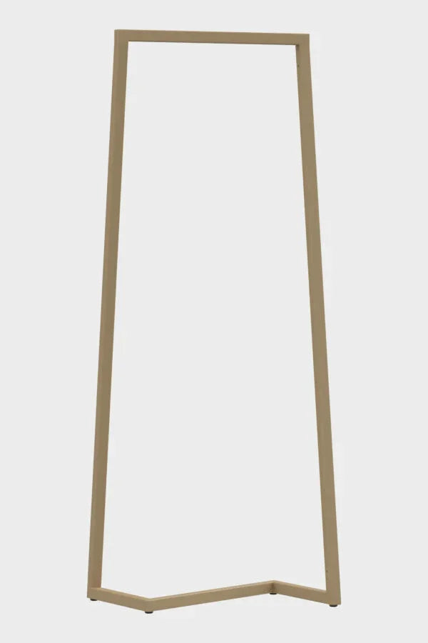 Moderne beige staande kapstok voor kantoor of werkplek, minimalistisch design