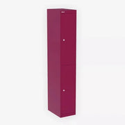 Fuchsia metalen lockerkast met twee deuren, design kantoormeubilair voor werkplekken