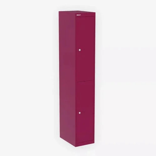 Fuchsia metalen lockerkast met twee deuren, design kantoormeubilair voor werkplekken