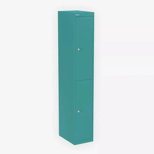 Turquoise lockerkast met twee deuren, kantoormeubilair voor werkplekinrichting