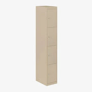 Beige metalen lockerkast met vier deuren voor kantoor of werkplek, kantoormeubilair