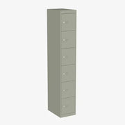 Bisley kantoorkast met zes lockers, ideaal voor kantooropslag en werkplekinrichting