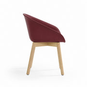 Stoel Artifort Beso CIRCULO -zijaanzicht vierpoot burgundy