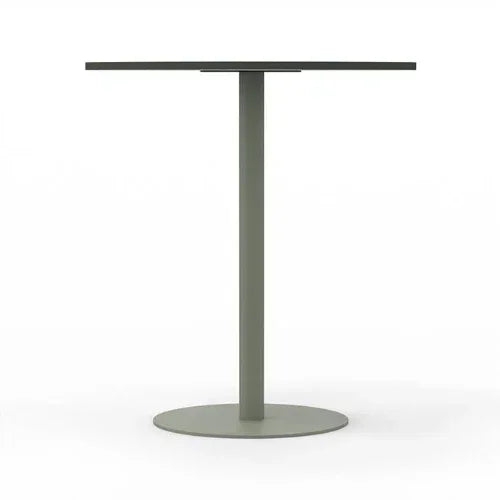 Ronde design statafel met metalen poot, ideaal voor kantoor of vergaderruimte