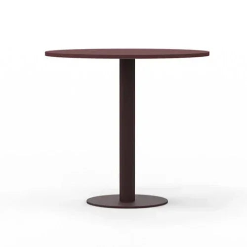 Ronde design vergadertafel in donkerrood, modern kantoormeubilair, 80cm diameter