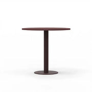 Ronde design vergadertafel Club18, bruin, 80cm, moderne kantoormeubels.