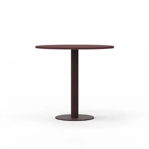 Ronde design vergadertafel Club18, bruin, 80cm, moderne kantoormeubels.