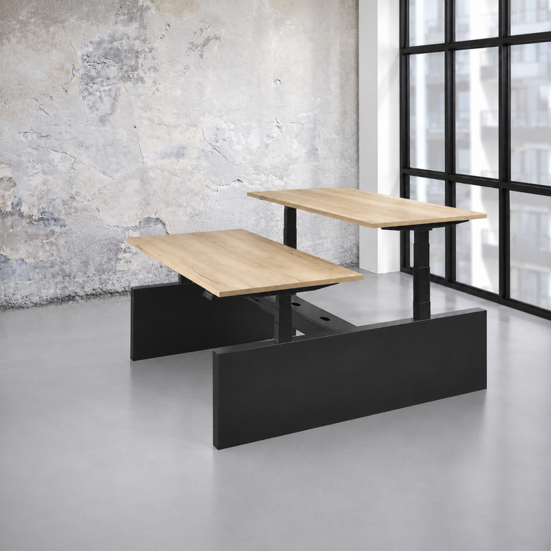 Duo bureau Business Pro met wangen elektrisch zit-sta  /  5 JAAR GARANTIE