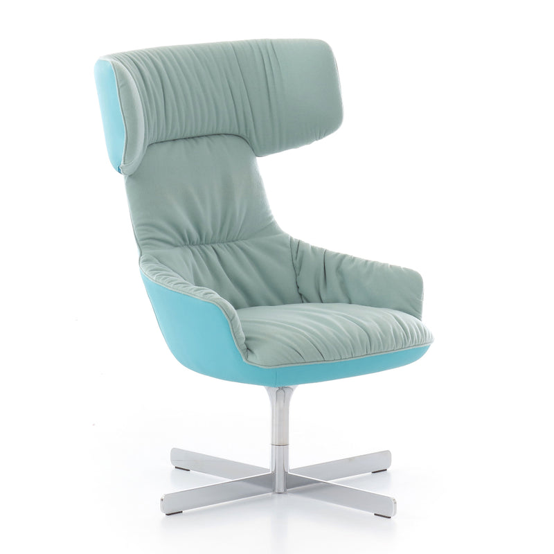 Deberenn, Hendrix Soft, Deberenn Hendrix Soft, David Fox, loungefauteuil, design fauteuil, draaifauteuil, houten onderstel, German Design Award, Camira, Kvadrat, hospitality, kantoorinrichting, projectinrichting