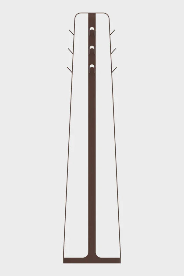 Minimalistische bruine en witte design kapstok Dodici geschikt voor moderne kantoorinrichting.