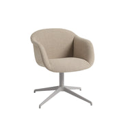 Fiber Soft Armchair Swivel Base Ecriture 240 Grey, Muuto