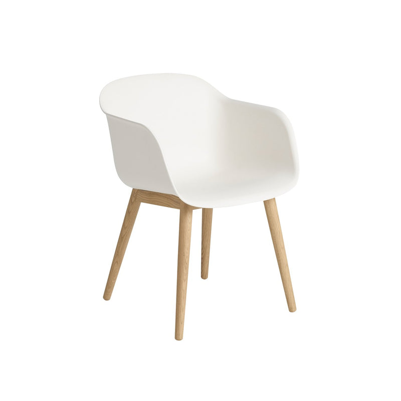 Muuto Fiber Armchair Wood Base | Houten designstoel