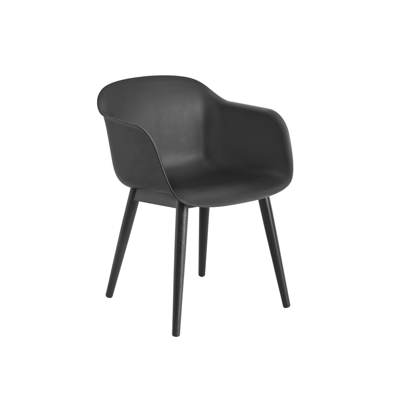 Muuto Fiber Armchair Wood Base | Houten designstoel