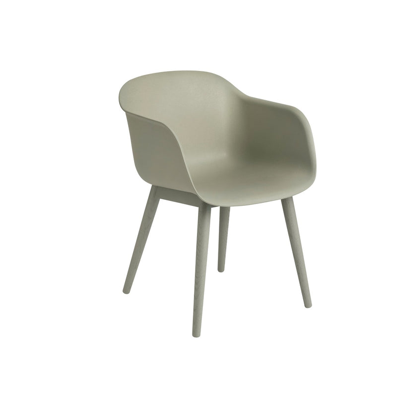 Muuto Fiber Armchair Wood Base | Houten designstoel