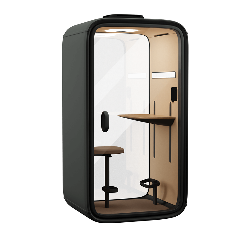 Belcel FRAMERY ONE, met zwarte buitenkant en taupe interieur