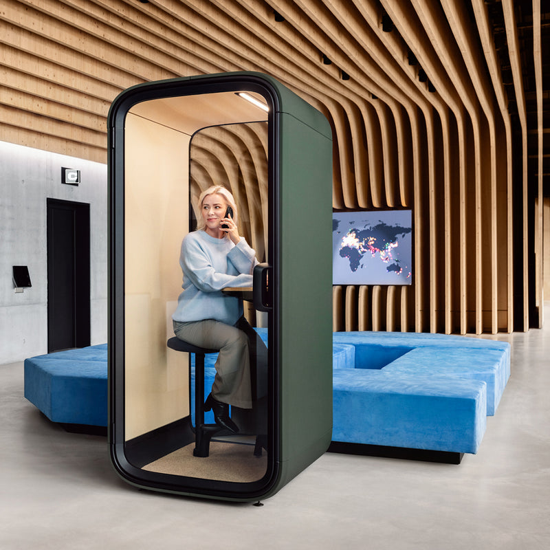 Framery One belcel in gebruik