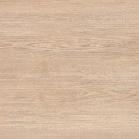 Licht eiken melamine bureaublad met natuurlijke houtnerf, ideaal voor kantoormeubilair