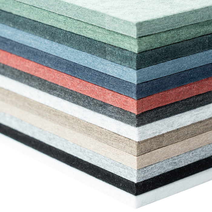 Akoestische PET-vilt panelen / hele platen 120x240 en 120x300cm