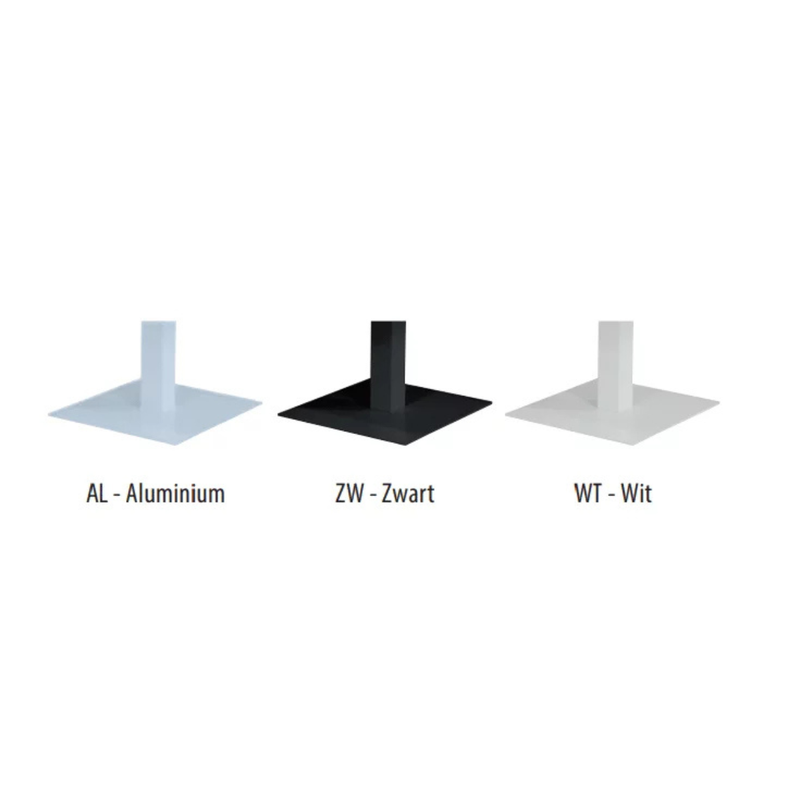 Huislijn kolom vergadertafel recht, in drie kleuren - aluminium, zwart, wit