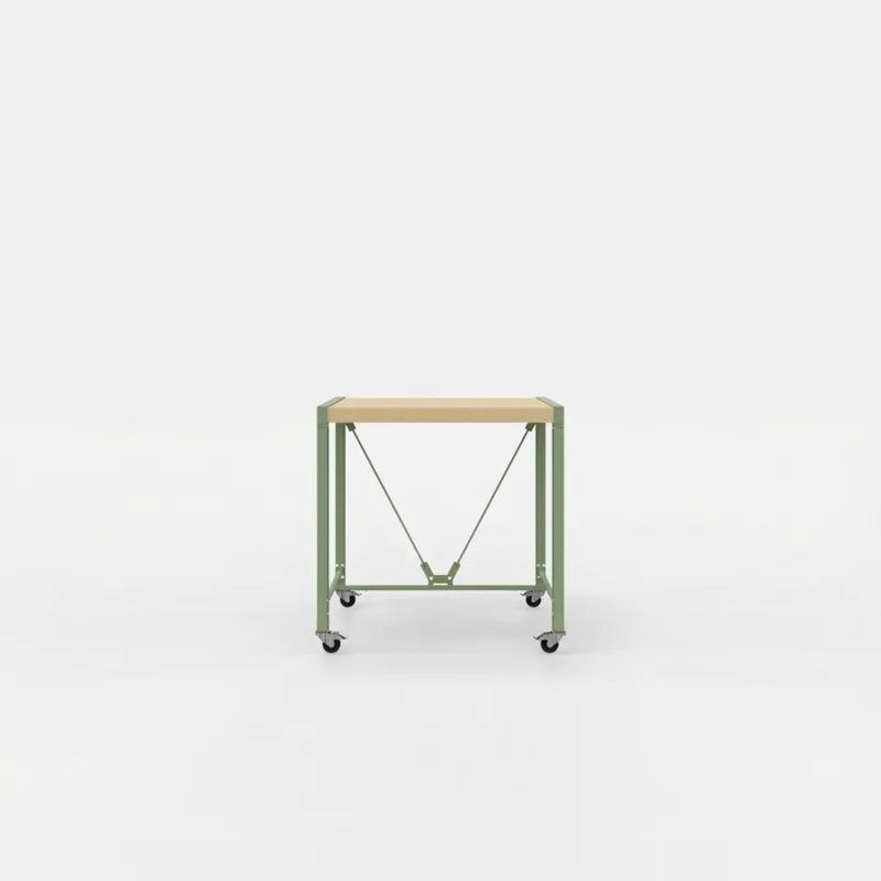 vierkante tafel op wielen Lande Atelier