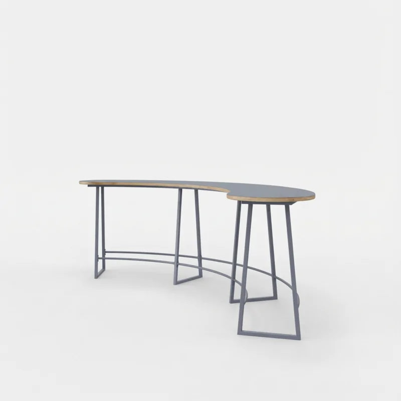 Lande Buggy Snake, Buggy Snake tafel, Lande Buggy Snake prijs, Buggy Snake kopen, gebogen vergadertafel, gebogen statafel, organische vergadertafel, statafel 110 cm, scrumtafel kantoor, stand up meeting tafel, hoge overlegtafel, lunchtafel kantoor, Lande tafel, Lande dealer Nederland, Lande offerte