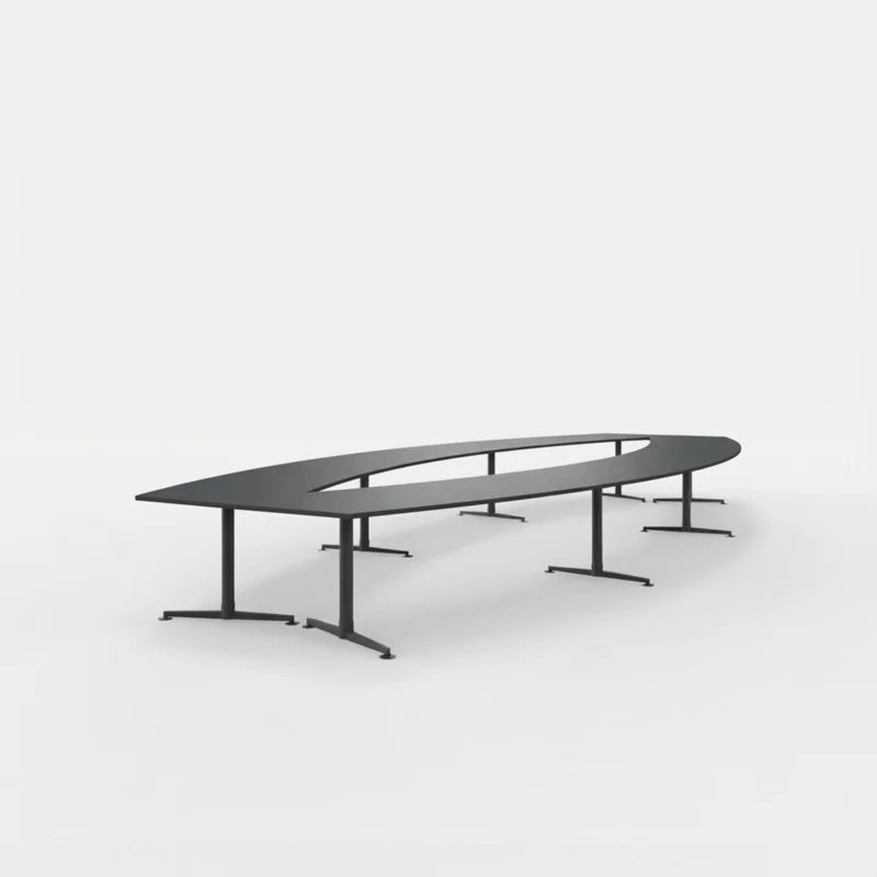 Lande Casus tonvormige vergadertafel zwart