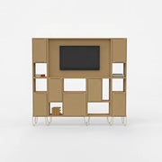 Lande Fundamentals presentatie modulaire kast Lande Fundamentals, Lande Fundamentals kast, Fundamentals kastsysteem, Lande kast, modulaire kantoorkast, roomdivider kantoor, vakkenkast kantoor, kast met presentatiescherm, kast met whiteboard, garderobekast kantoor, kast met eiken legplanken, multifunctionele kantoorkast, Fundamentals Basic, Fundamentals Basic Flex, Fundamentals Fun, Lande dealer Nederland