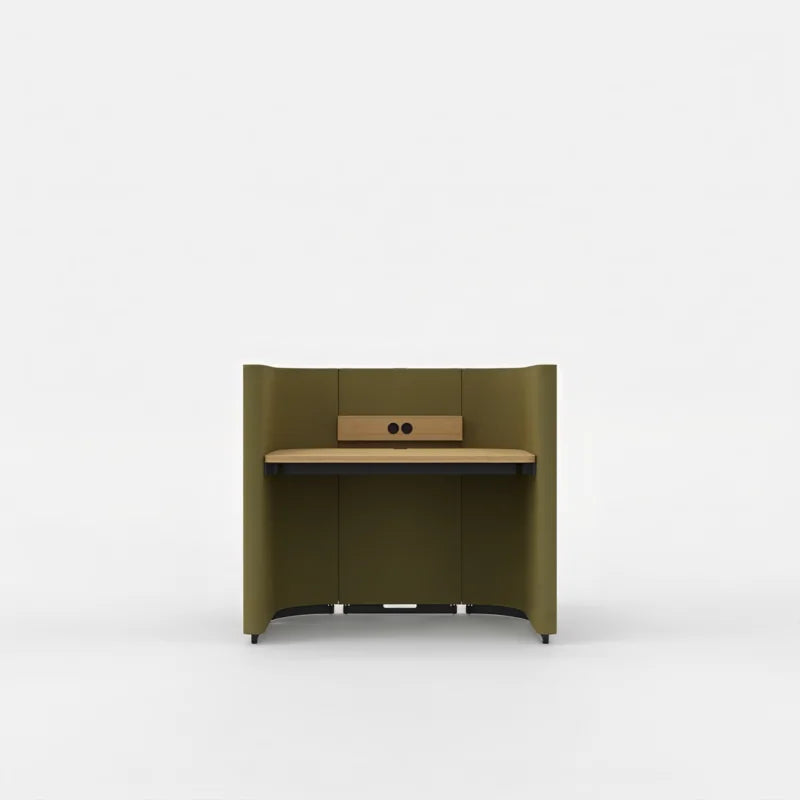 Lande Rondo Lavoro, Lande Rondo focusplek, Rondo akoestische werkplek, akoestische focusplek kantoor, concentratieplek kantoor, belplek kantoor, telefooncel zonder deur, akoestische werkplek open kantoor, meeting booth kantoor, Lande dealer Nederland, Lande offerte