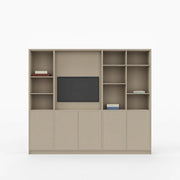 Lande Array hoge kast met deuren en open L137 Sand Beige
