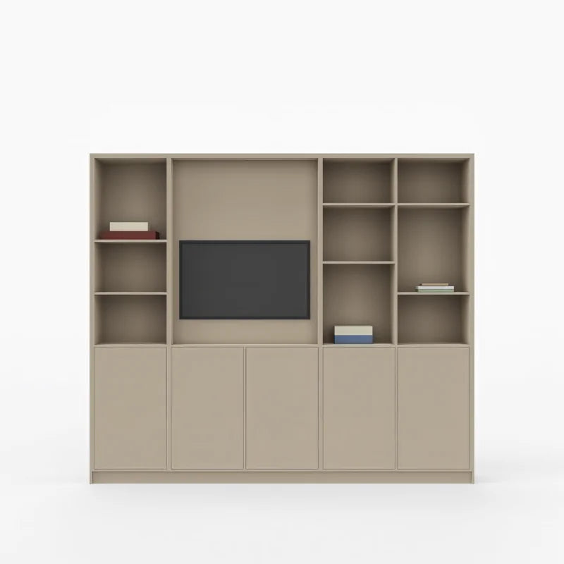 Lande Array hoge kast met deuren en open L137 Sand Beige