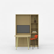 Lande Array hoge kast met tv-module, deuren en open vakken, L140 Dijon