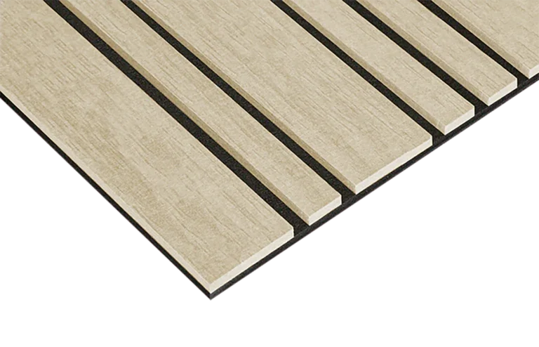 Lattenwand van licht eikenhout, akoestisch wandpaneel voor kantoorinrichting