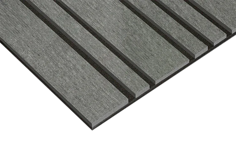 Lattenwand mix lichtgrijs eiken akoestisch wandpaneel voor kantoorinrichting